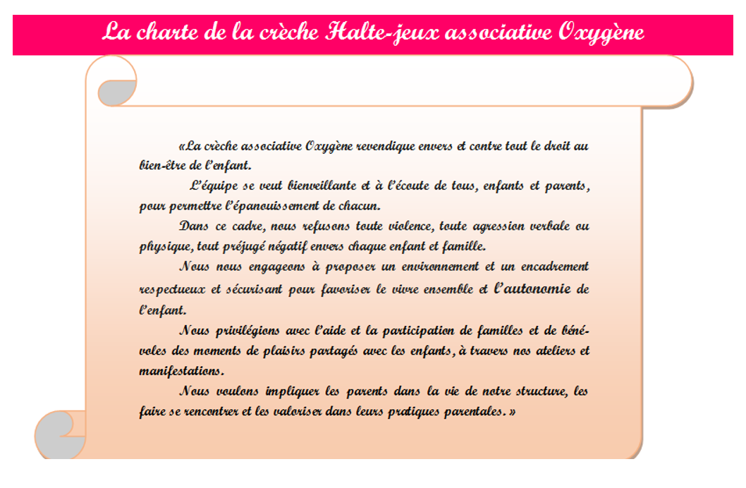 Charte de la crèche