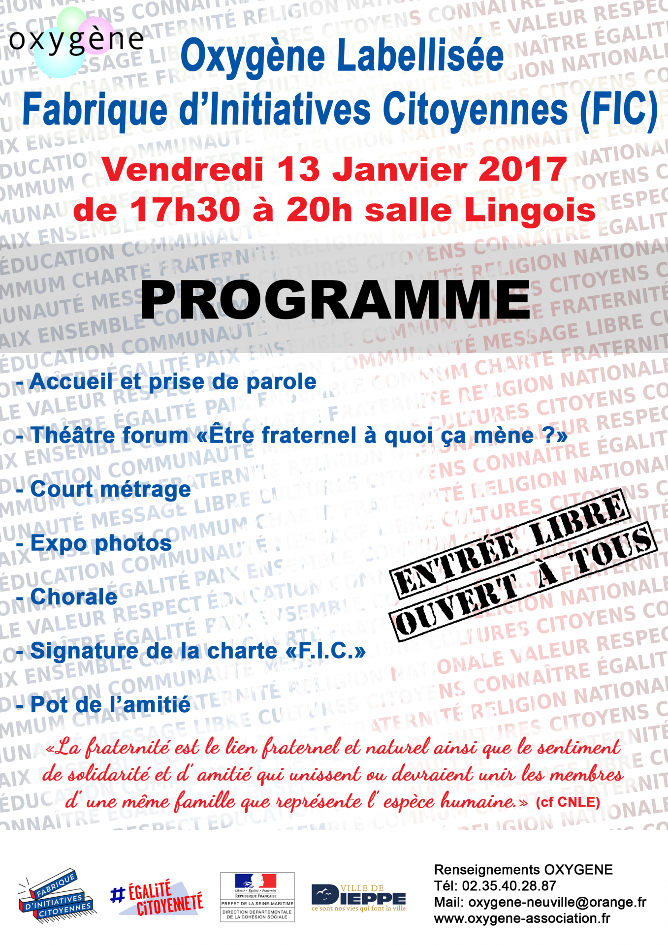 Programme journee fic